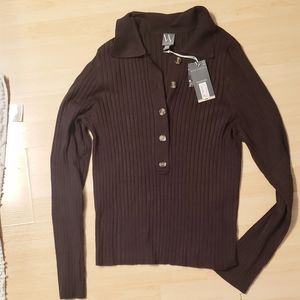 NWT Brown Collar Sweater